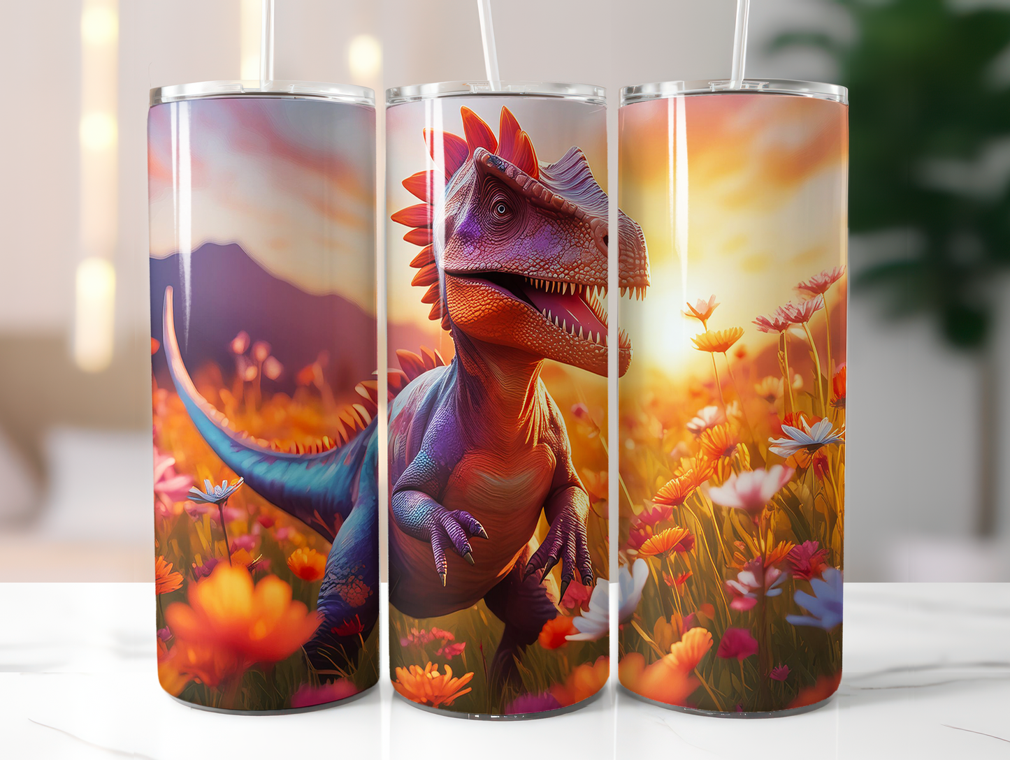 Dinosaur Variety Part 2 - 20oz and 30oz Tumblers (Glow In The Dark Green And Blue Available)