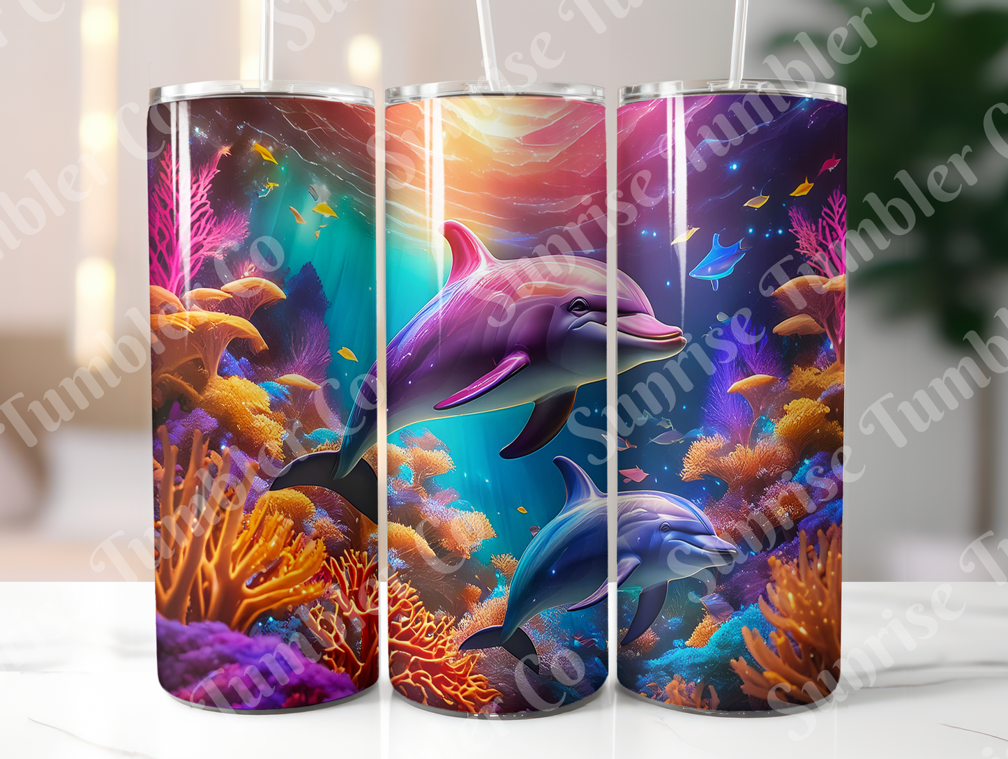 Dolphin Variety - 20oz and 30oz Tumblers (Glow In The Dark Green And Blue Available)