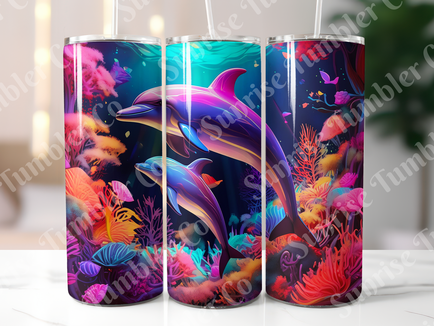 Dolphin Variety - 20oz and 30oz Tumblers (Glow In The Dark Green And Blue Available)