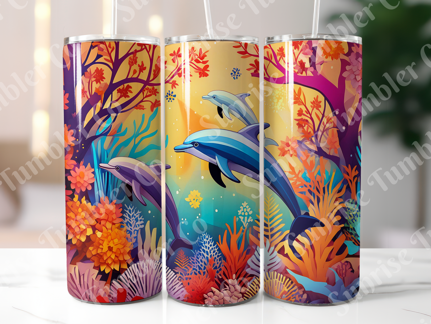 Dolphin Variety - 20oz and 30oz Tumblers (Glow In The Dark Green And Blue Available)