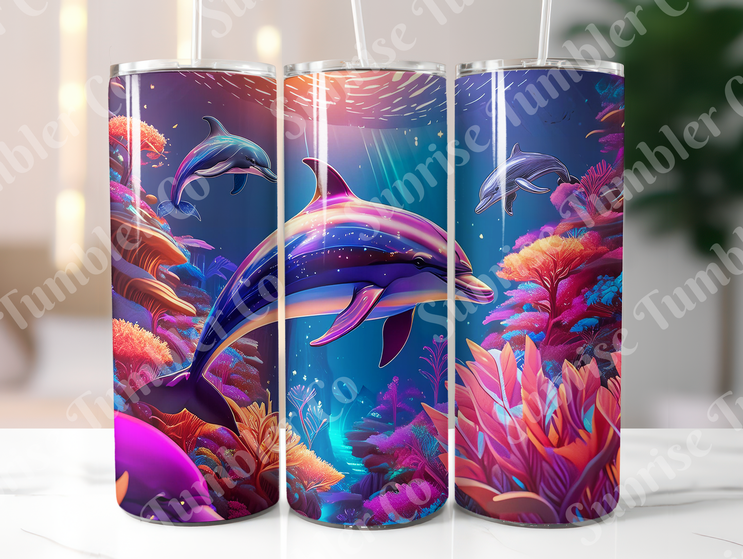 Dolphin Variety - 20oz and 30oz Tumblers (Glow In The Dark Green And Blue Available)