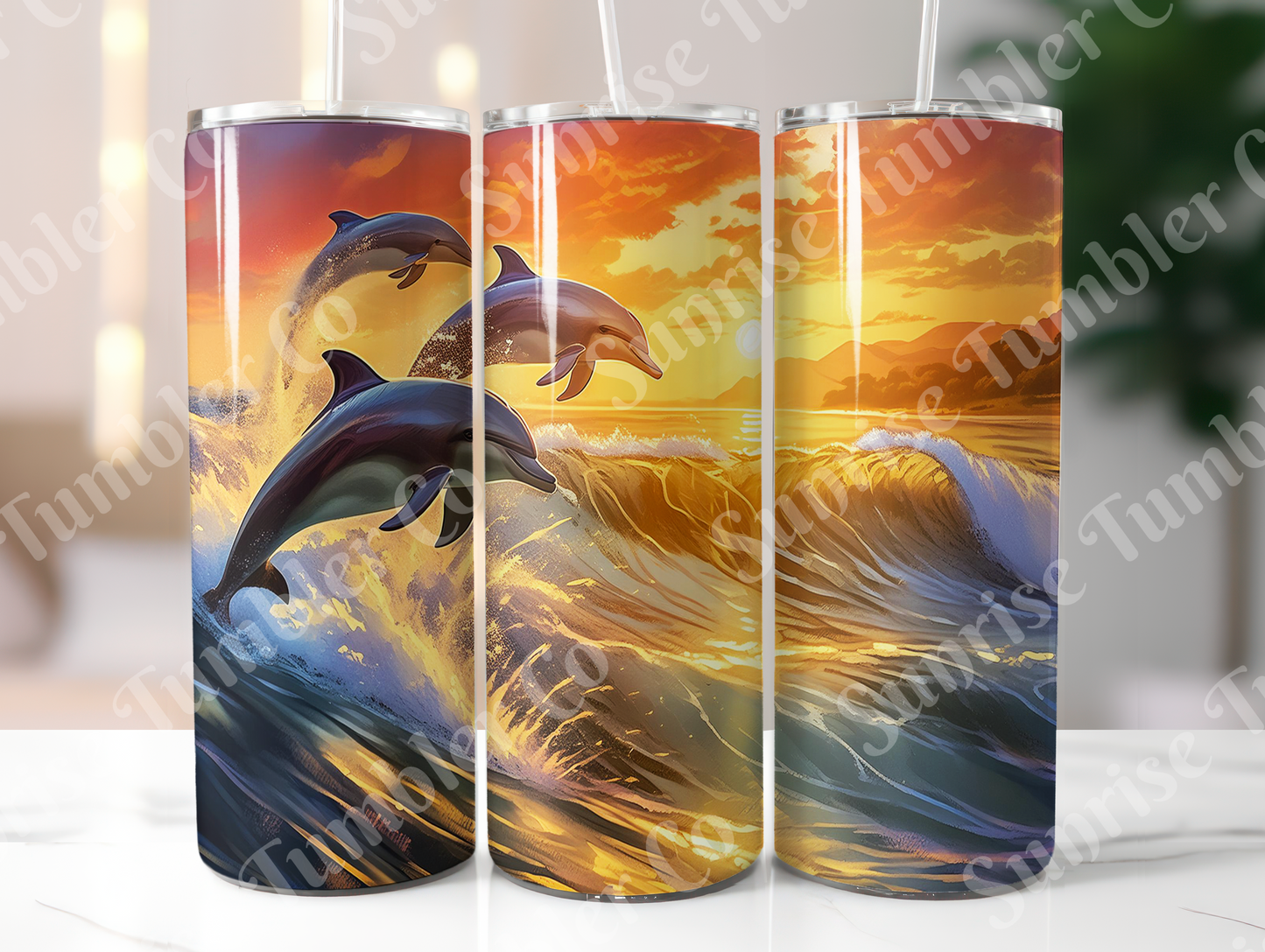Dolphin Variety - 20oz and 30oz Tumblers (Glow In The Dark Green And Blue Available)
