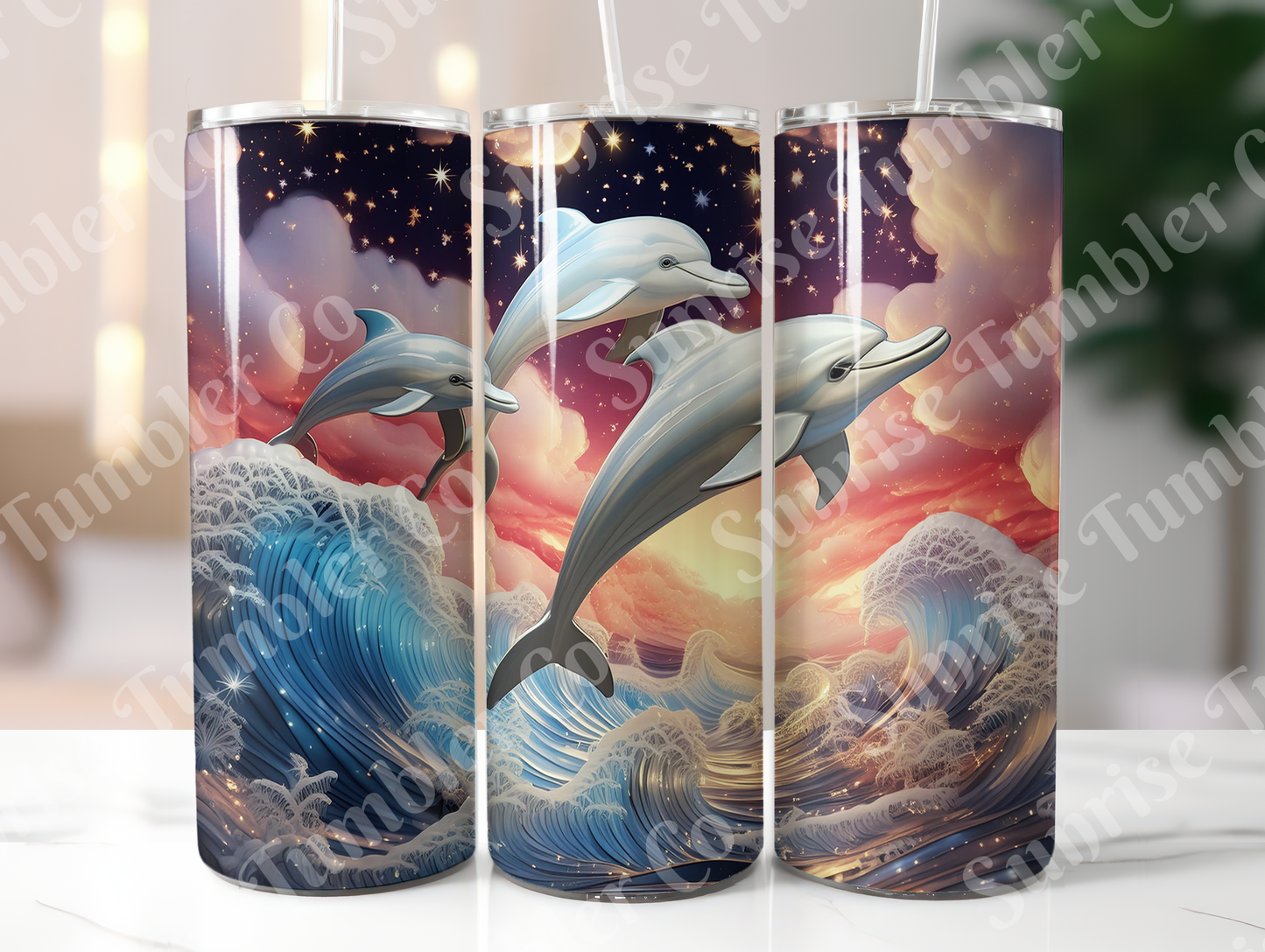 Dolphin Variety - 20oz and 30oz Tumblers (Glow In The Dark Green And Blue Available)