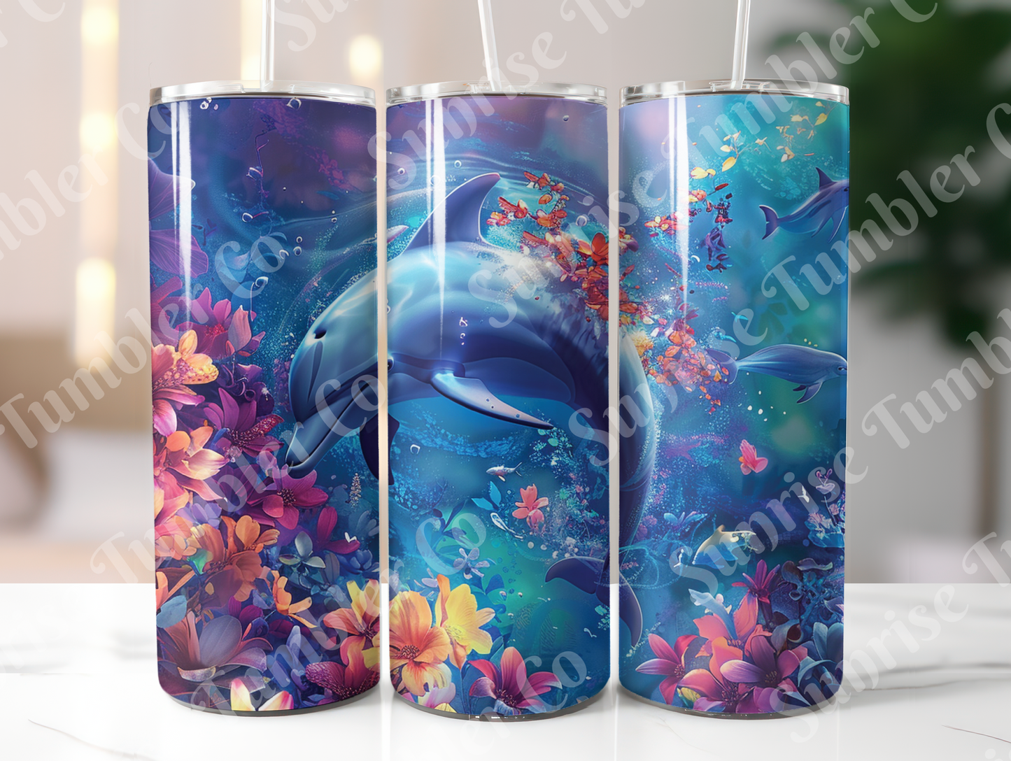 Dolphin Variety - 20oz and 30oz Tumblers (Glow In The Dark Green And Blue Available)