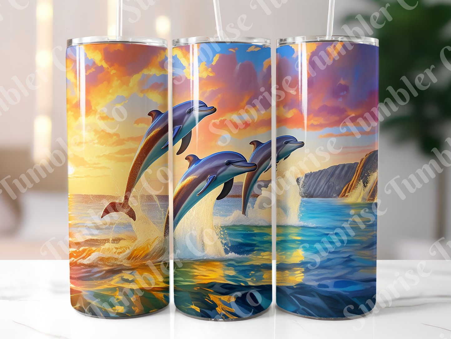 Dolphin Variety - 20oz and 30oz Tumblers (Glow In The Dark Green And Blue Available)