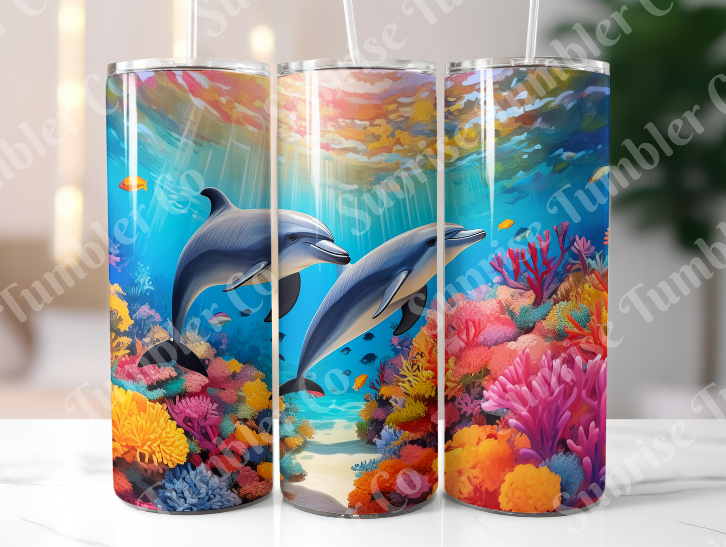 Dolphin Variety - 20oz and 30oz Tumblers (Glow In The Dark Green And Blue Available)