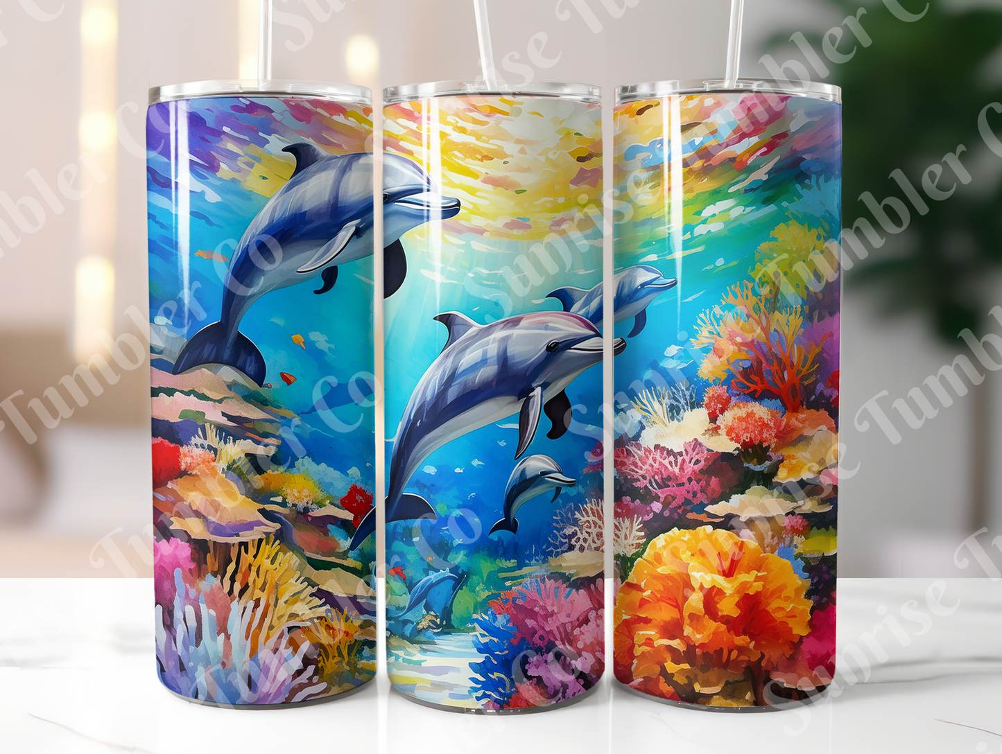 Dolphin Variety - 20oz and 30oz Tumblers (Glow In The Dark Green And Blue Available)