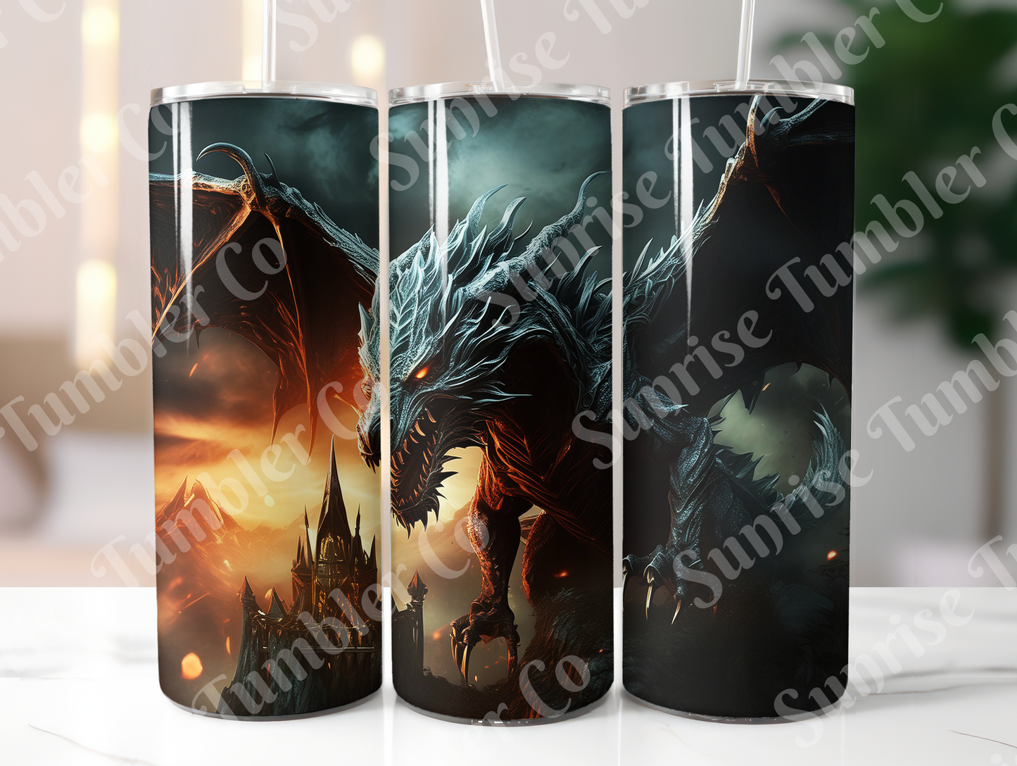 Dragon Variety Part 1 - 20oz and 30oz Tumblers (Glow In The Dark Green And Blue Available)