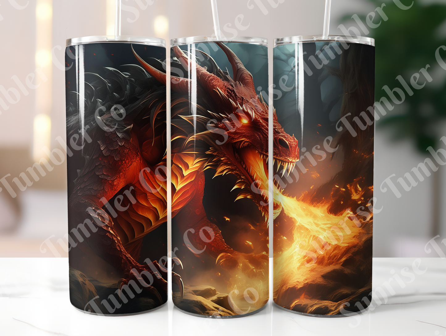 Dragon Variety Part 1 - 20oz and 30oz Tumblers (Glow In The Dark Green And Blue Available)