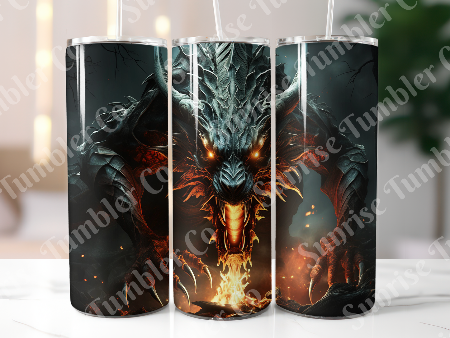 Dragon Variety Part 1 - 20oz and 30oz Tumblers (Glow In The Dark Green And Blue Available)