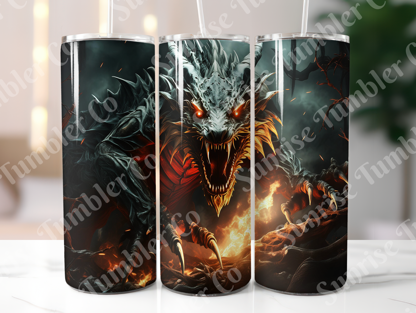 Dragon Variety Part 1 - 20oz and 30oz Tumblers (Glow In The Dark Green And Blue Available)