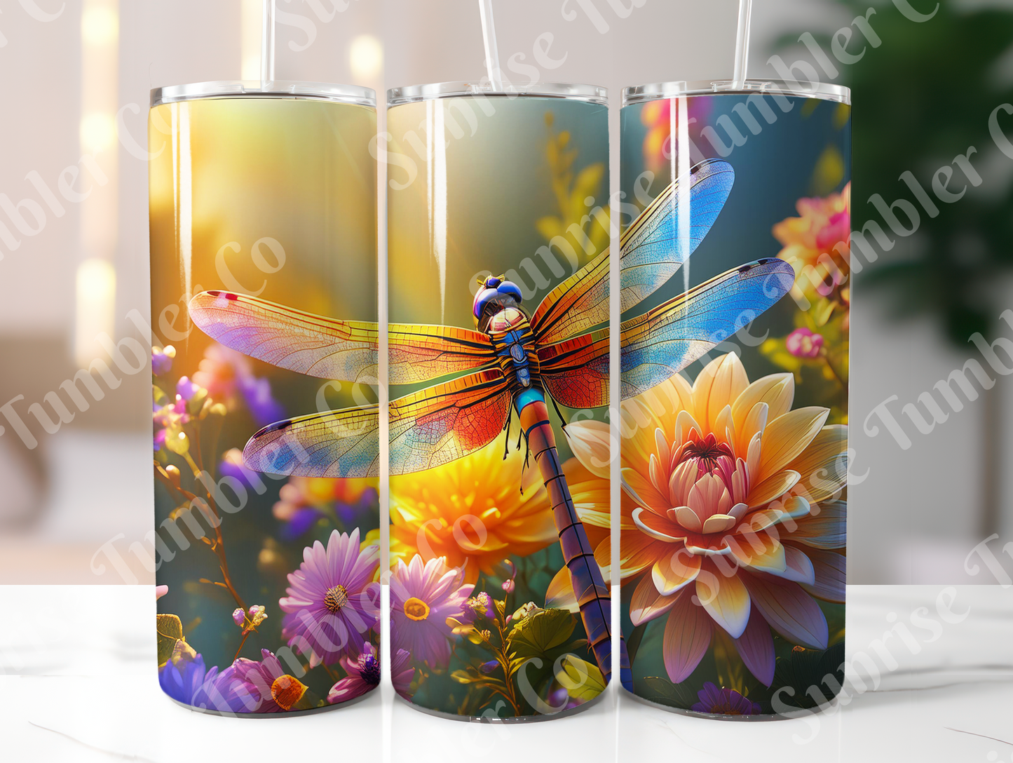 Dragonfly Variety Part 1 - 20oz and 30oz Tumblers (Glow In The Dark Green And Blue Available)
