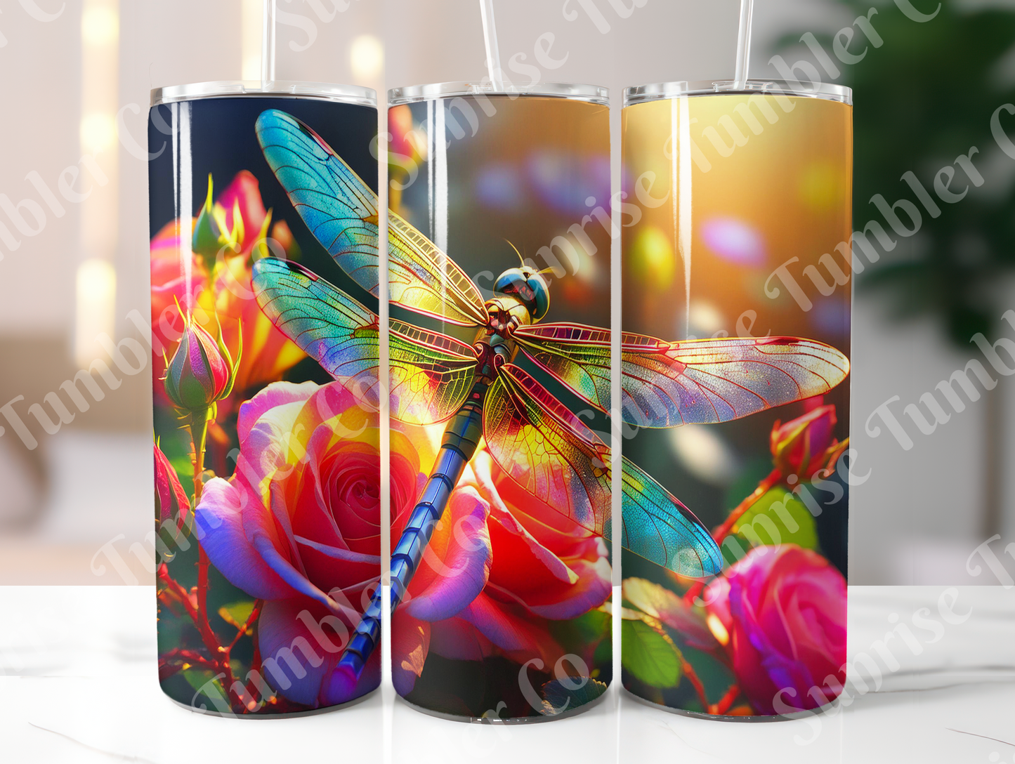 Dragonfly Variety Part 1 - 20oz and 30oz Tumblers (Glow In The Dark Green And Blue Available)