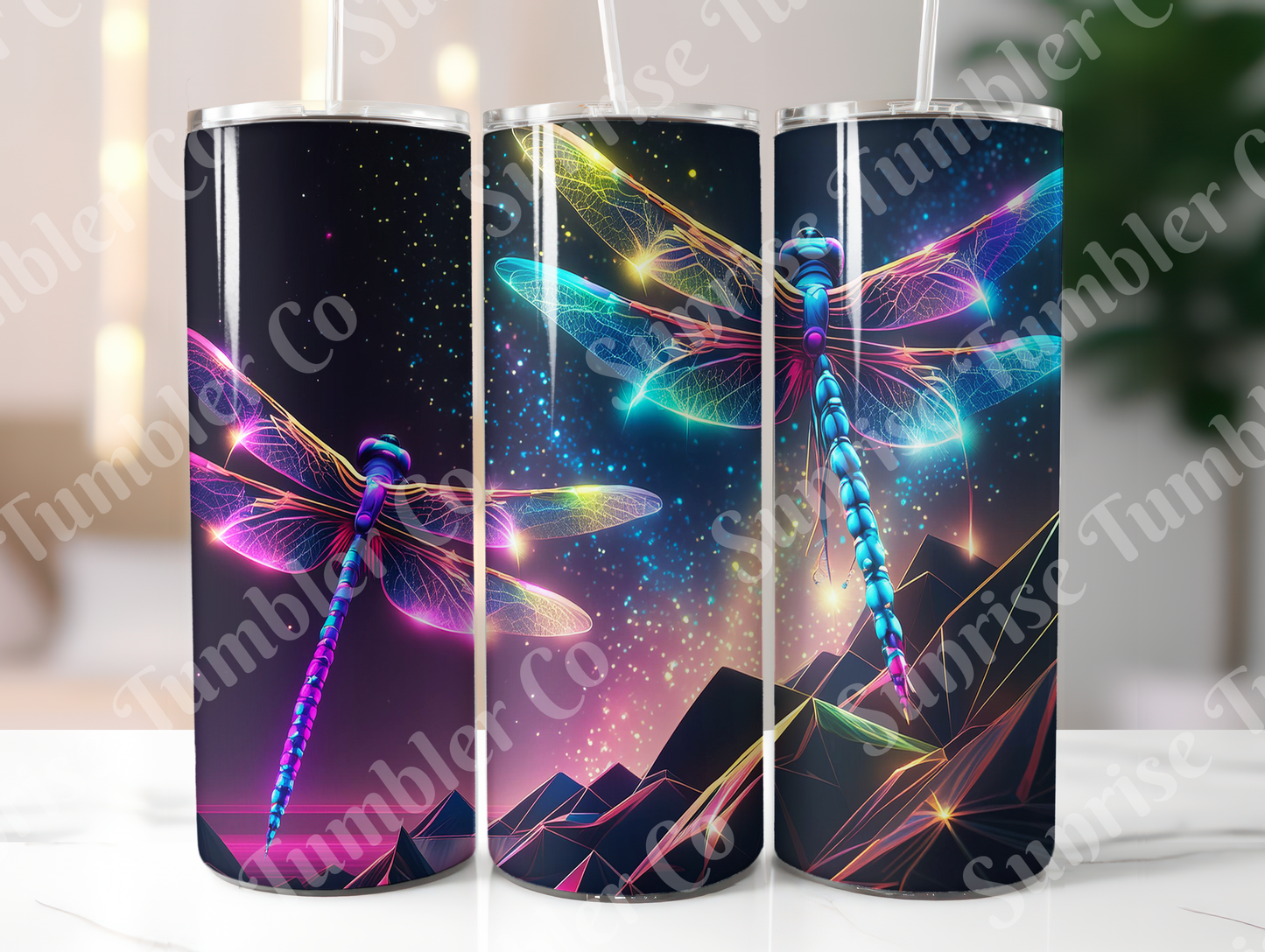 Dragonfly Variety Part 1 - 20oz and 30oz Tumblers (Glow In The Dark Green And Blue Available)