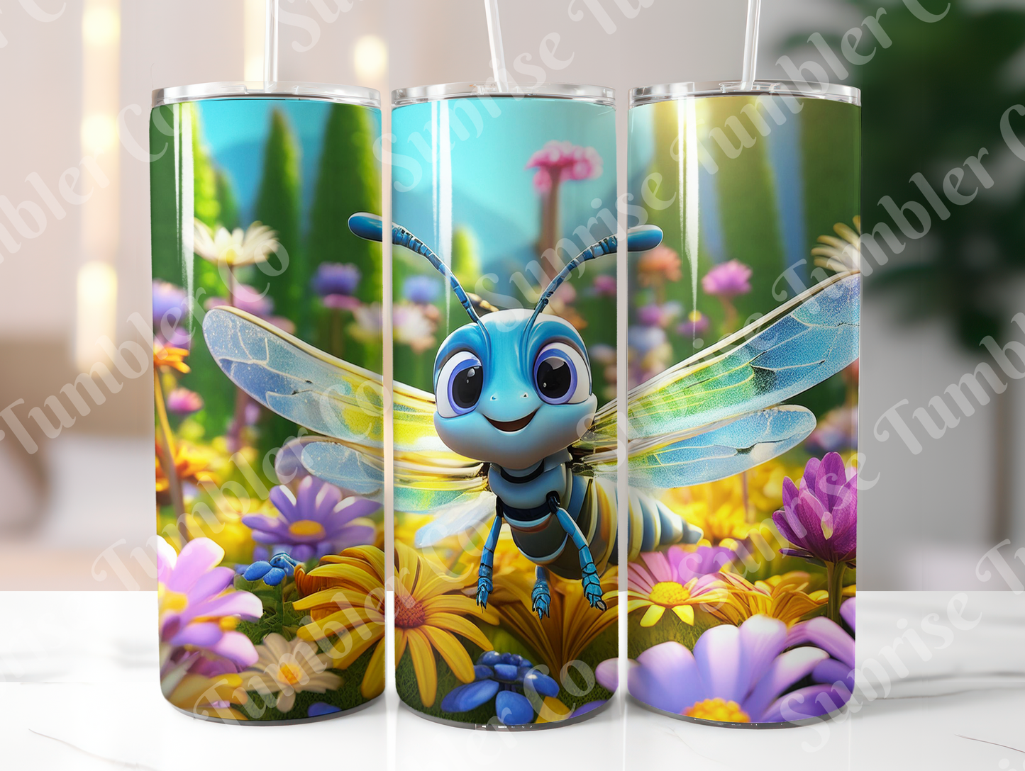 Dragonfly Variety Part 1 - 20oz and 30oz Tumblers (Glow In The Dark Green And Blue Available)