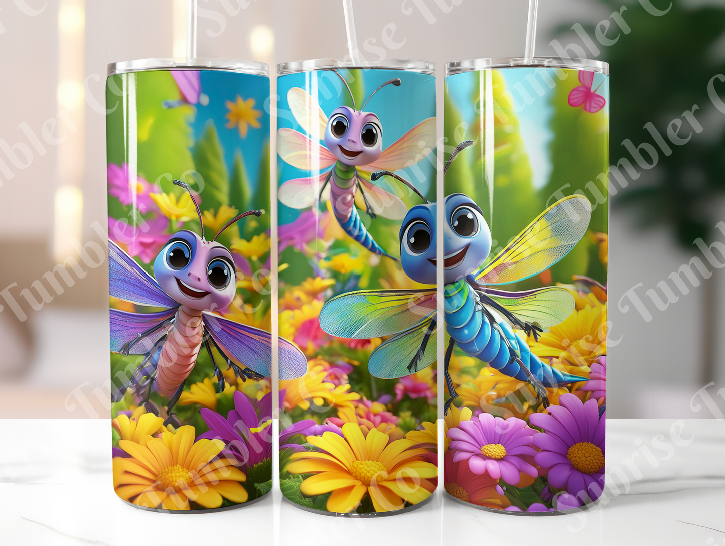 Dragonfly Variety Part 1 - 20oz and 30oz Tumblers (Glow In The Dark Green And Blue Available)
