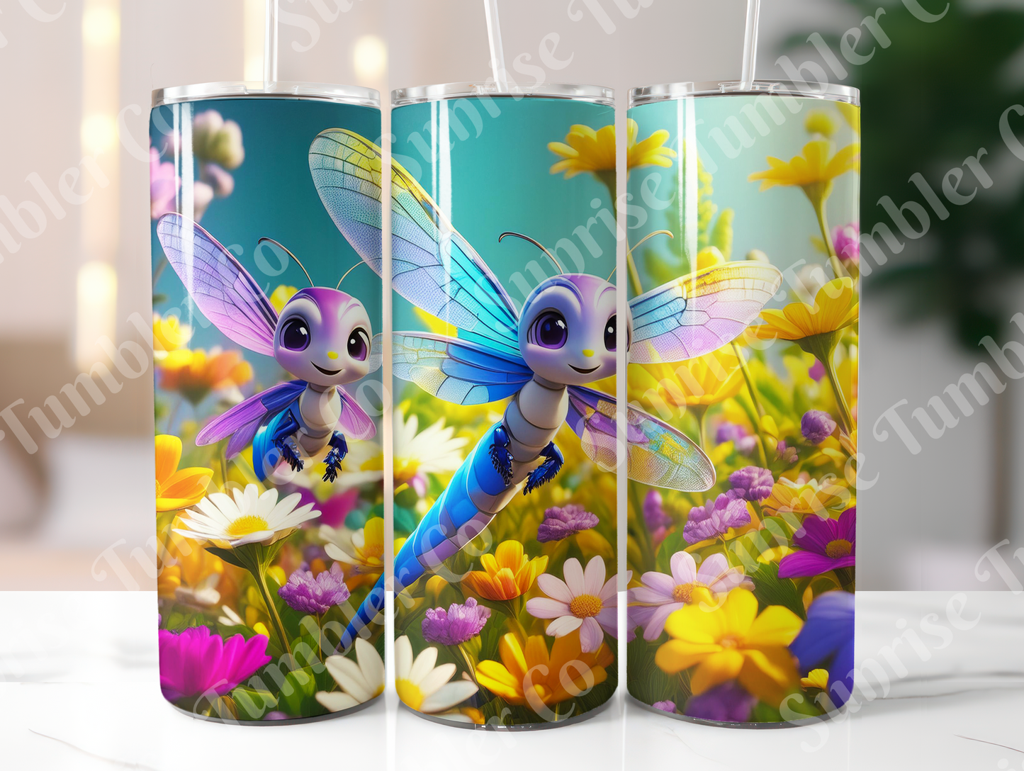 Dragonfly Variety Part 1 - 20oz and 30oz Tumblers (Glow In The Dark Green And Blue Available)
