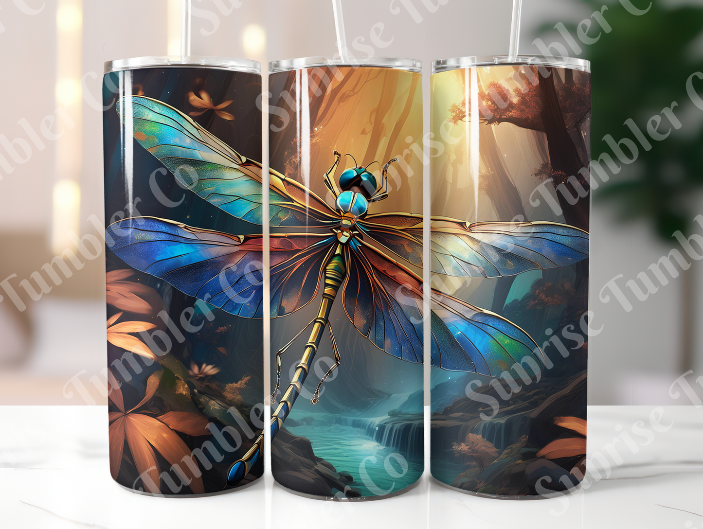 Dragonfly Variety Part 1 - 20oz and 30oz Tumblers (Glow In The Dark Green And Blue Available)