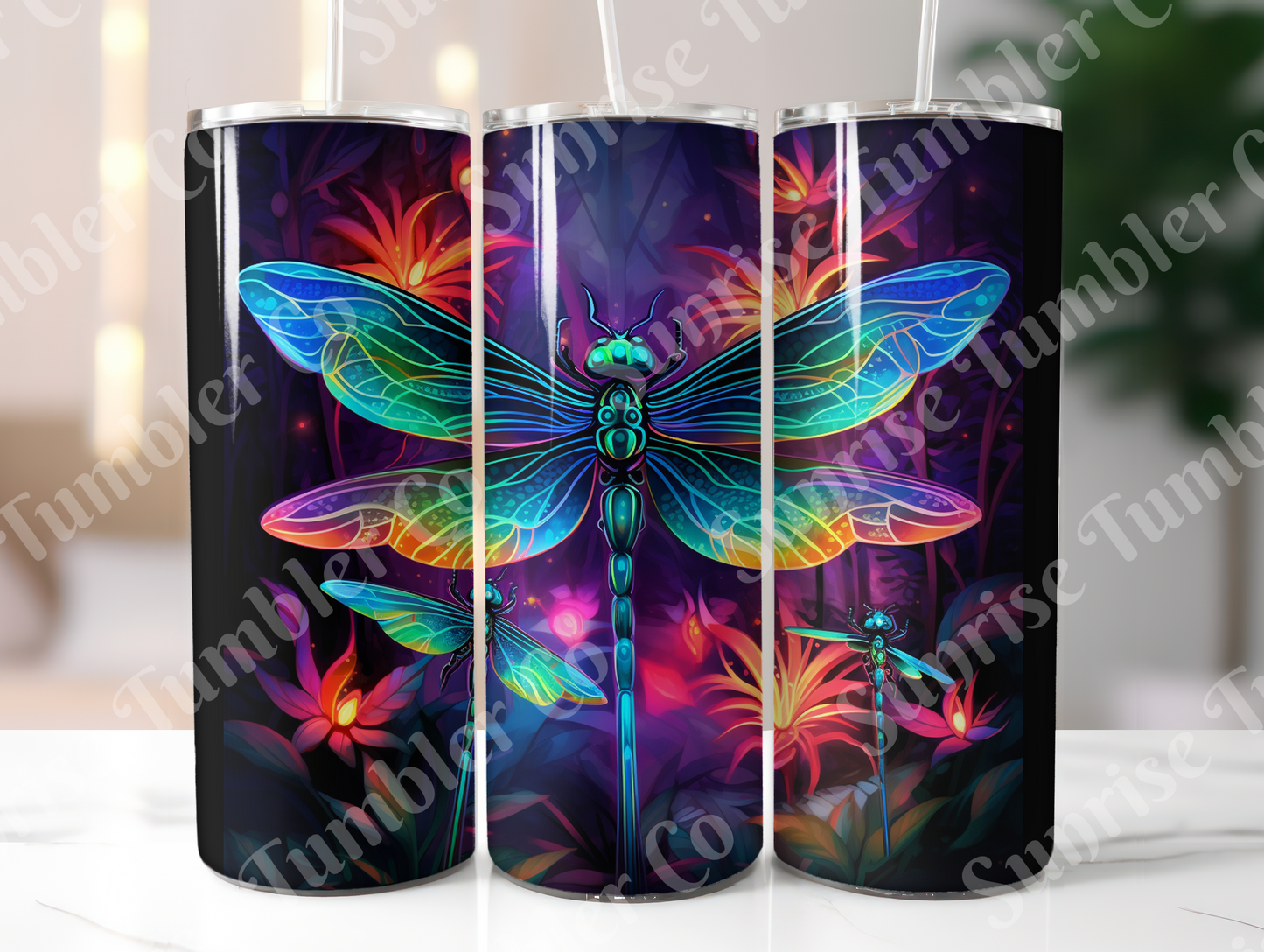 Dragonfly Variety Part 2 - 20oz and 30oz Tumblers (Glow In The Dark Green And Blue Available)