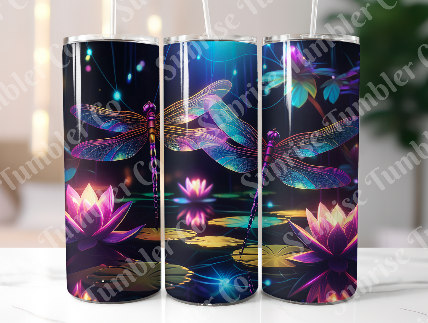 Dragonfly Variety Part 1 - 20oz and 30oz Tumblers (Glow In The Dark Green And Blue Available)