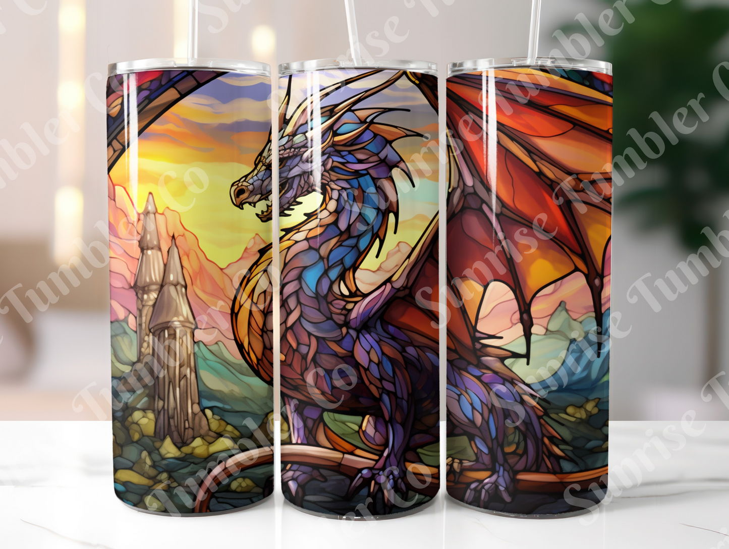 Dragon Variety Part 1 - 20oz and 30oz Tumblers (Glow In The Dark Green And Blue Available)