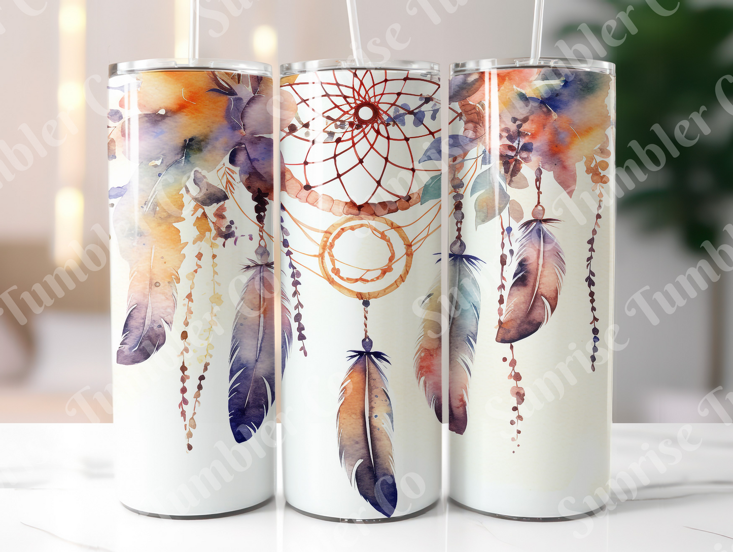 Dream Catcher Variety - 20 oz and 30 oz Tumblers (Glow In The Dark Green and Blue Options Available)