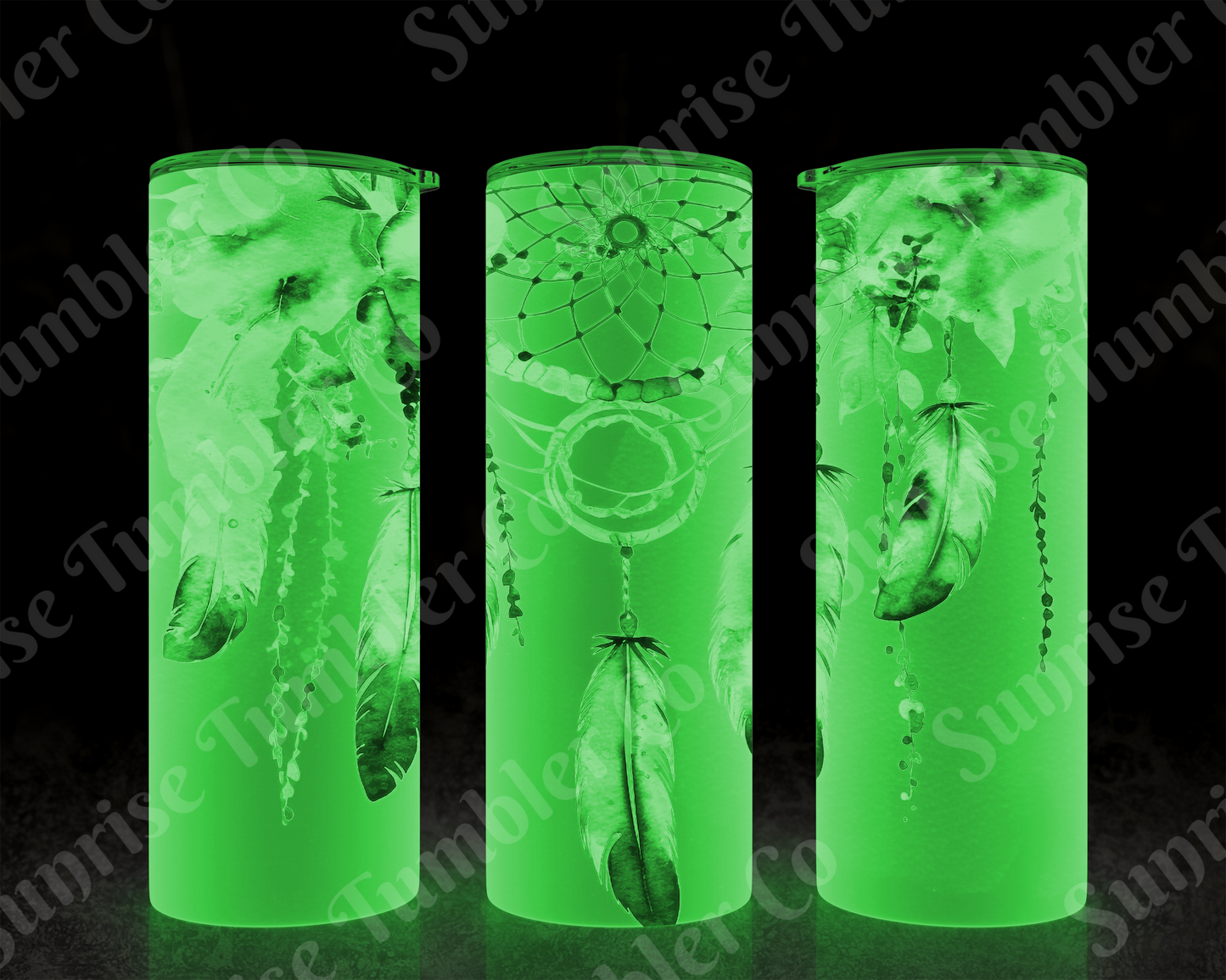 Dream Catcher Variety - 20 oz and 30 oz Tumblers (Glow In The Dark Green and Blue Options Available)