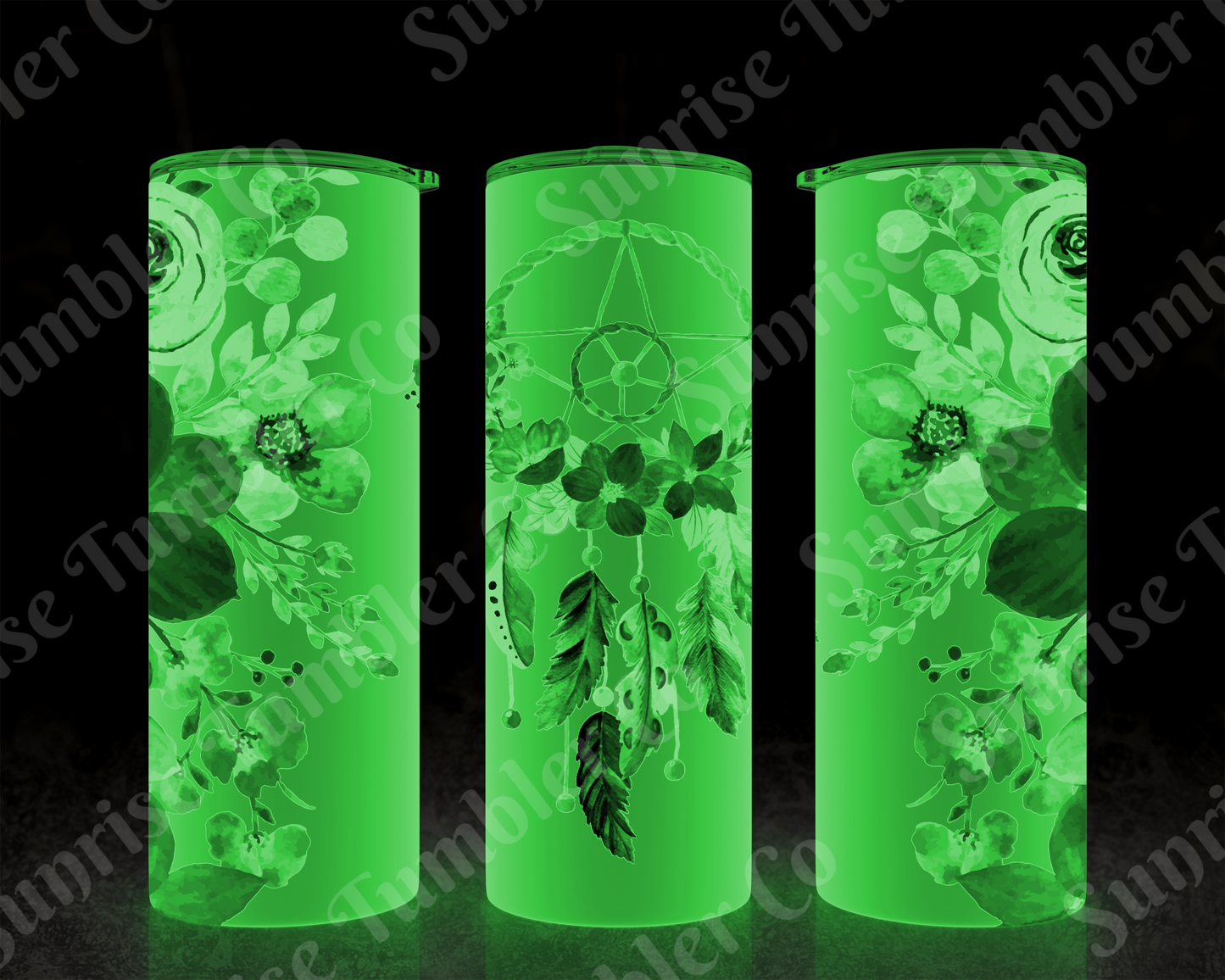 Dream Catcher Variety - 20 oz and 30 oz Tumblers (Glow In The Dark Green and Blue Options Available)