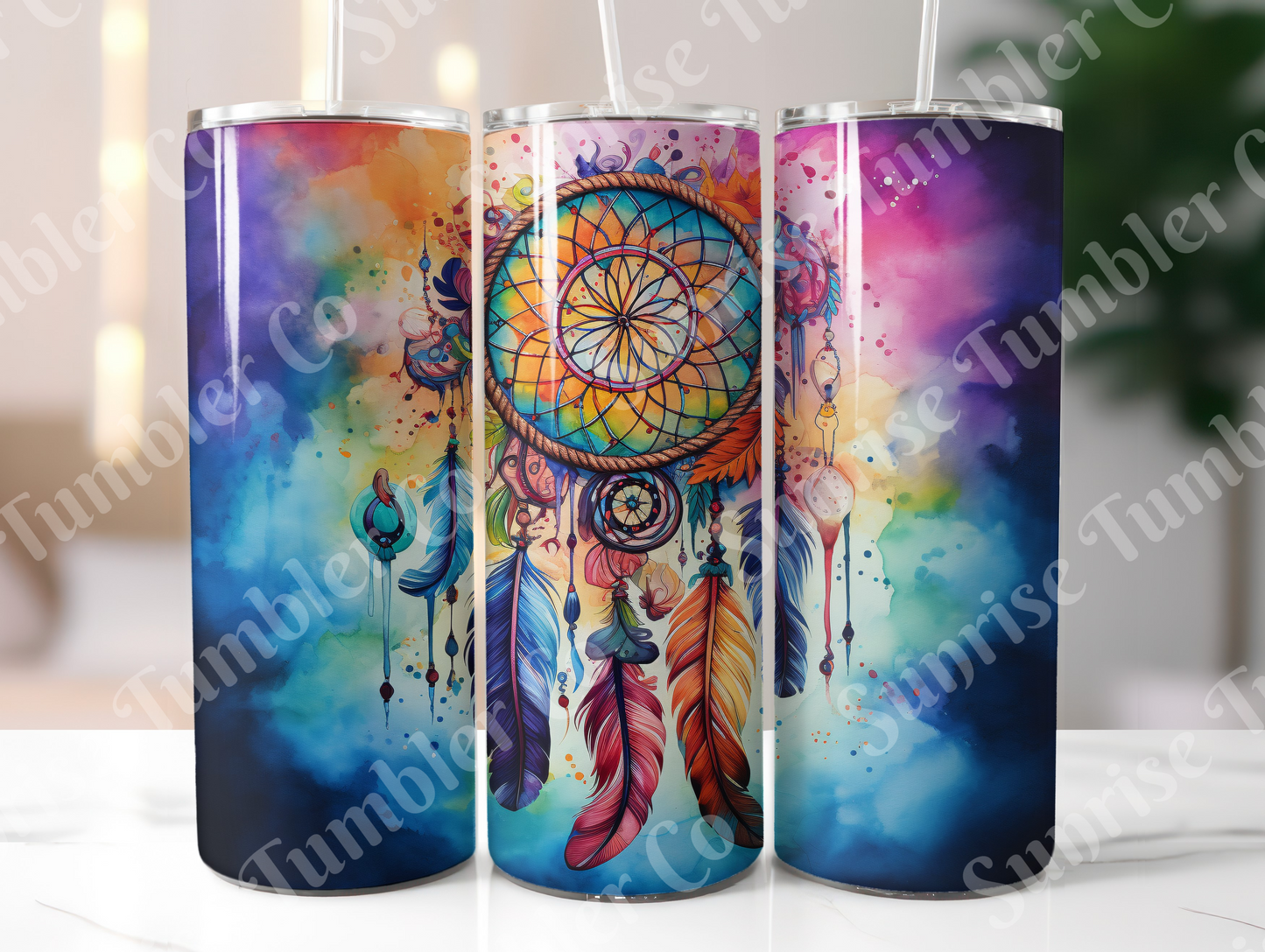 Dream Catcher Variety - 20 oz and 30 oz Tumblers (Glow In The Dark Green and Blue Options Available)