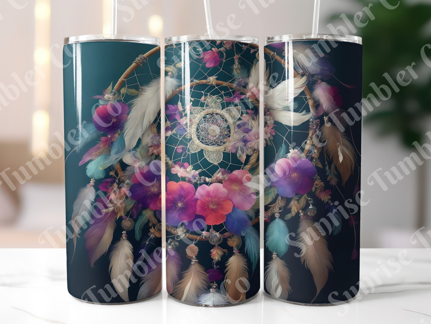 Dream Catcher Variety - 20 oz and 30 oz Tumblers (Glow In The Dark Green and Blue Options Available)