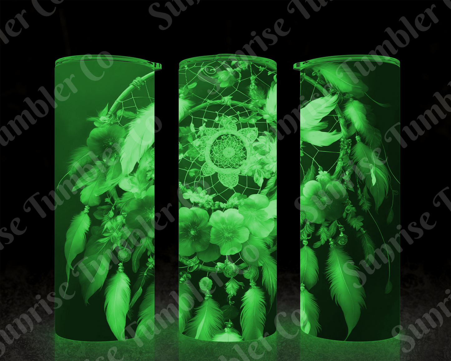Dream Catcher Variety - 20 oz and 30 oz Tumblers (Glow In The Dark Green and Blue Options Available)