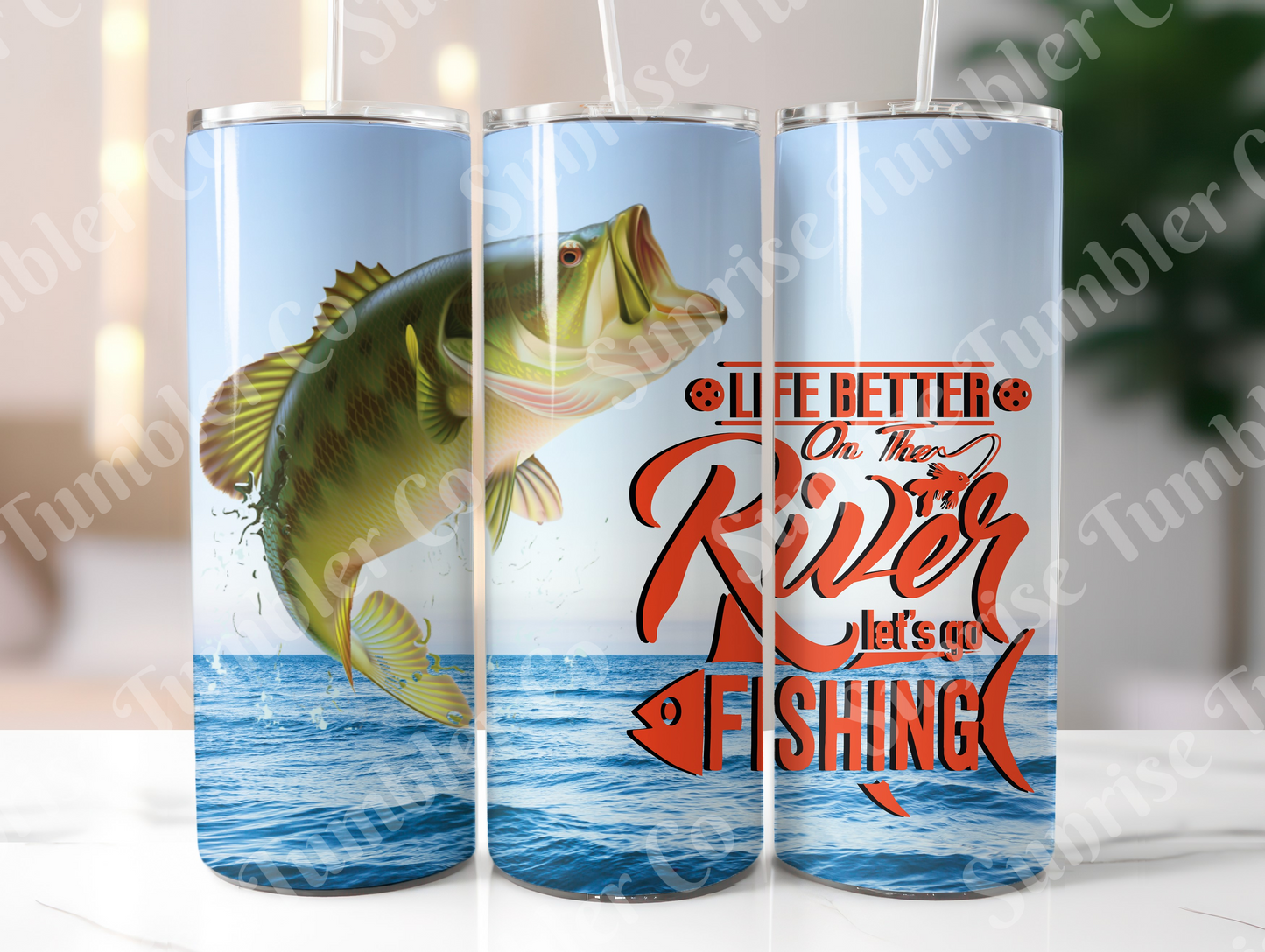 Fishing Variety Part 1 - 20oz and 30oz Tumblers (Glow In The Dark Green And Blue Available)