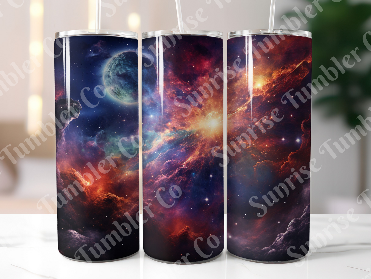 Galaxy and Northern Lights Variety - 20 oz and 30 oz Tumblers (Glow In The Dark Option Available)