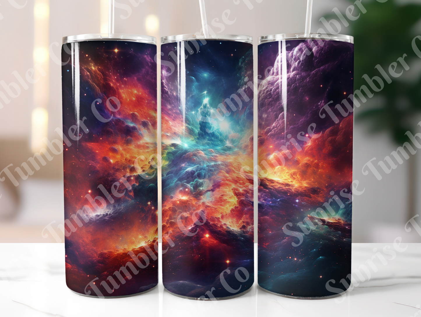 Galaxy and Northern Lights Variety - 20 oz and 30 oz Tumblers (Glow In The Dark Option Available)