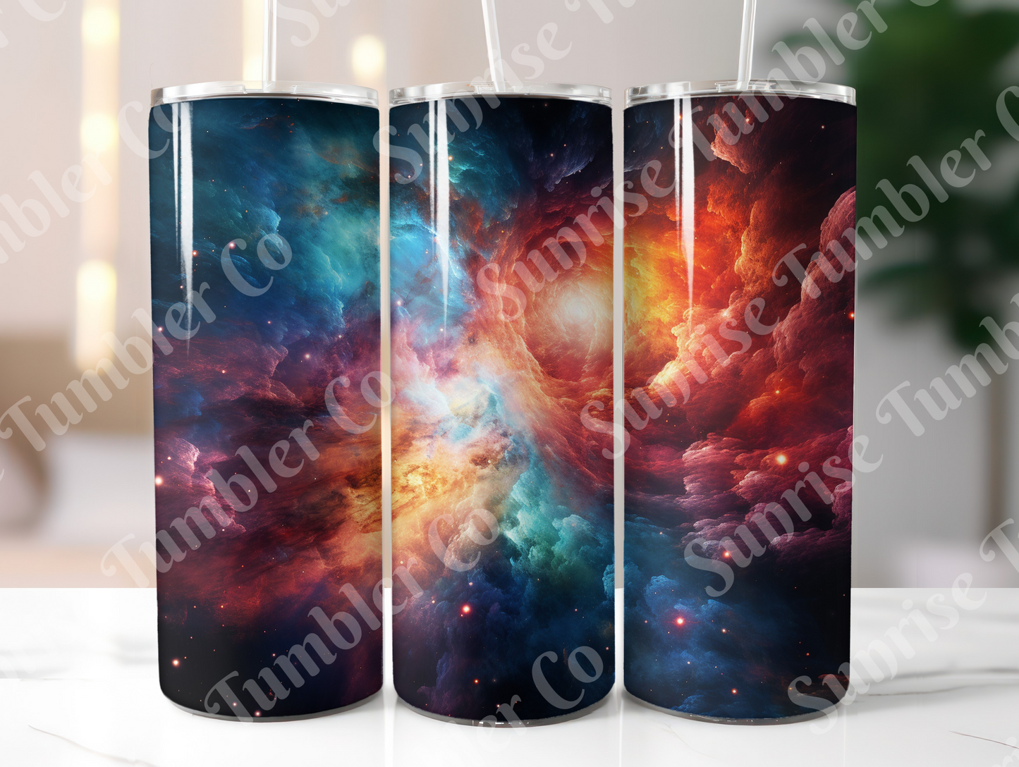 Galaxy and Northern Lights Variety - 20 oz and 30 oz Tumblers (Glow In The Dark Option Available)