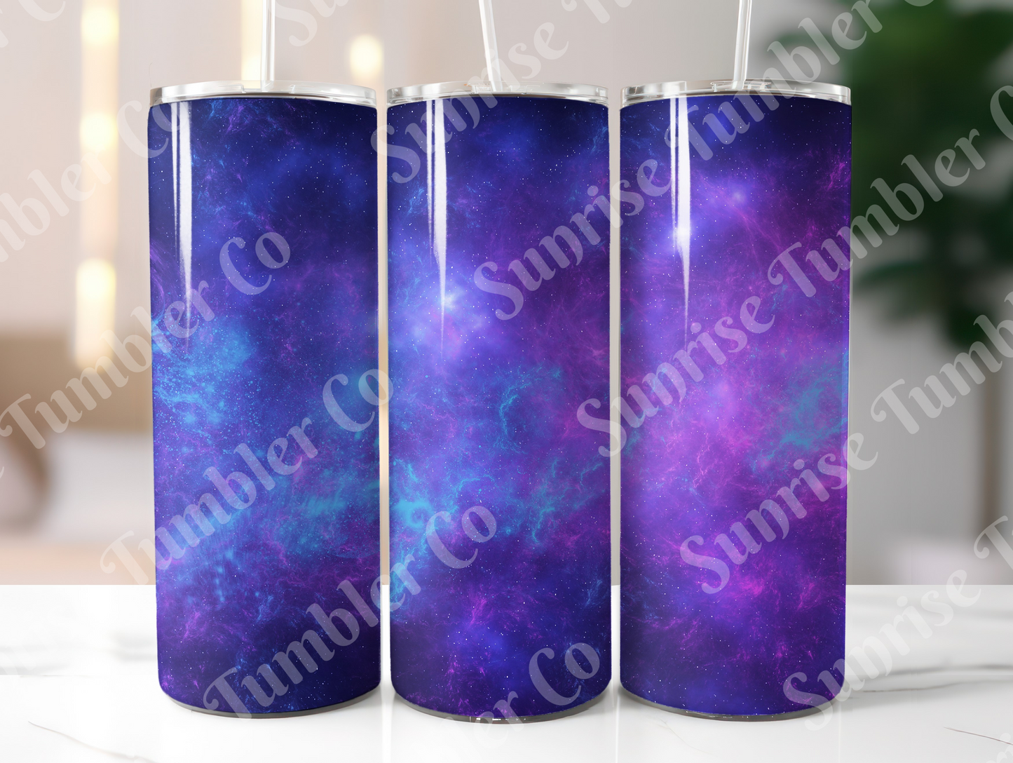 Galaxy and Northern Lights Variety - 20 oz and 30 oz Tumblers (Glow In The Dark Option Available)