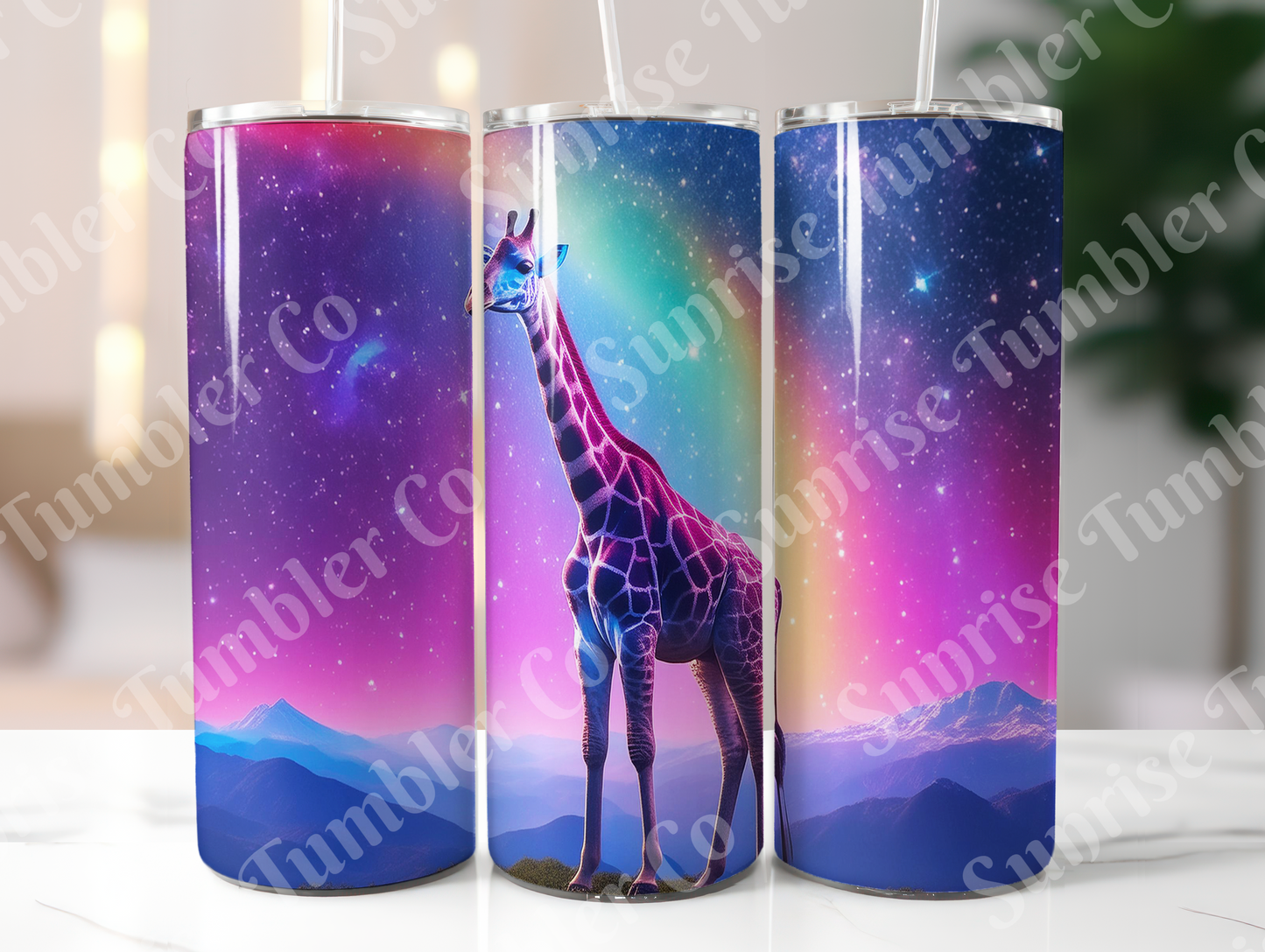 Giraffe Variety - 20oz and 30oz Tumblers (Glow In The Dark Green And Blue Available)