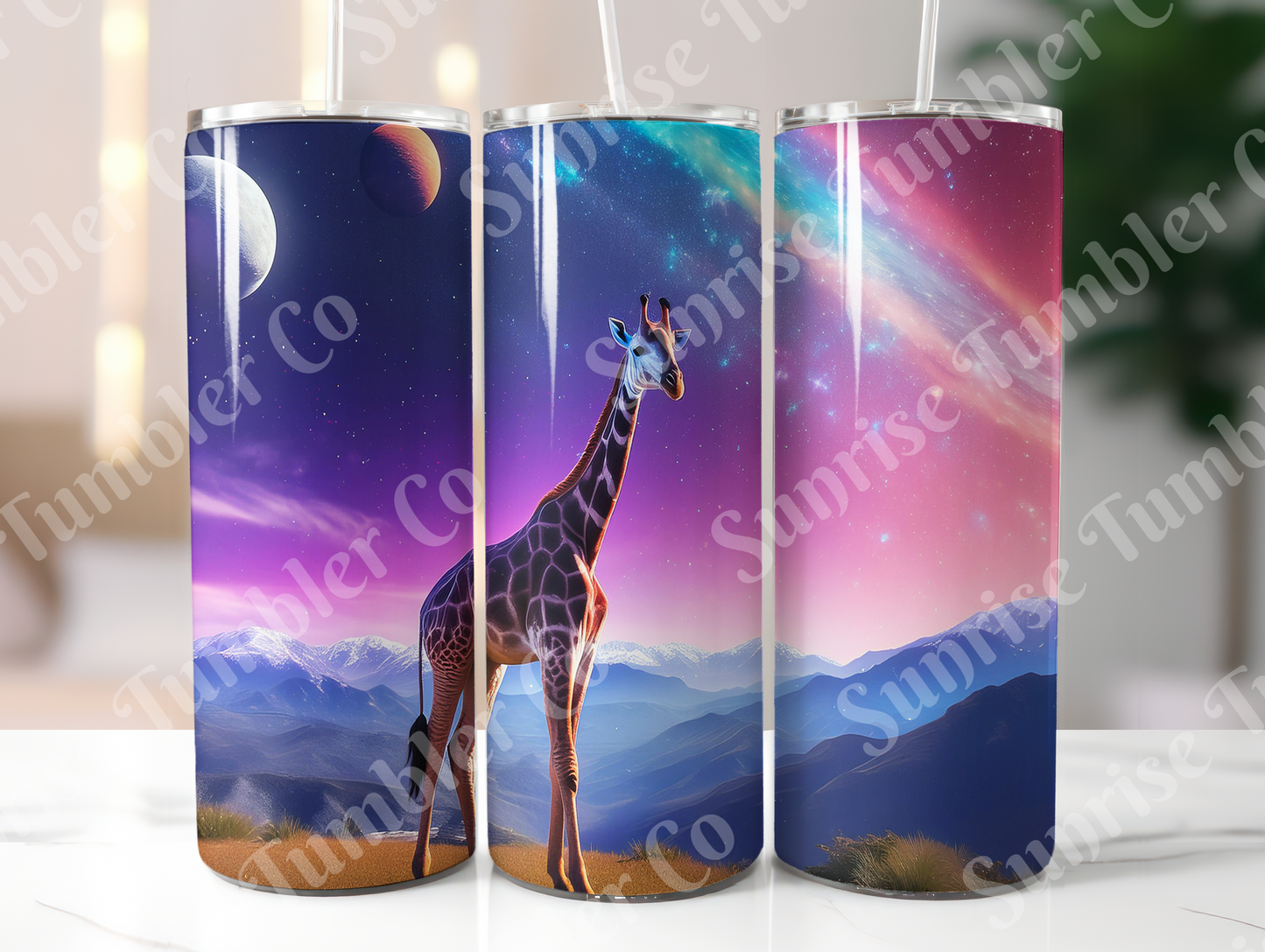 Giraffe Variety - 20oz and 30oz Tumblers (Glow In The Dark Green And Blue Available)