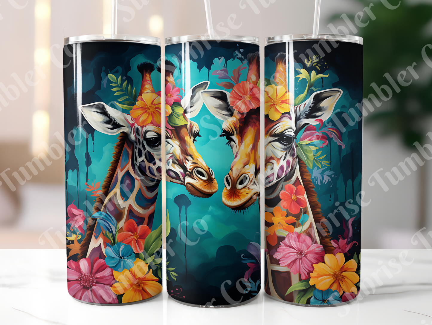 Giraffe Variety - 20oz and 30oz Tumblers (Glow In The Dark Green And Blue Available)