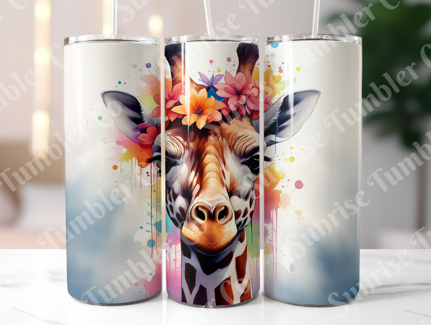 Giraffe Variety - 20oz and 30oz Tumblers (Glow In The Dark Green And Blue Available)