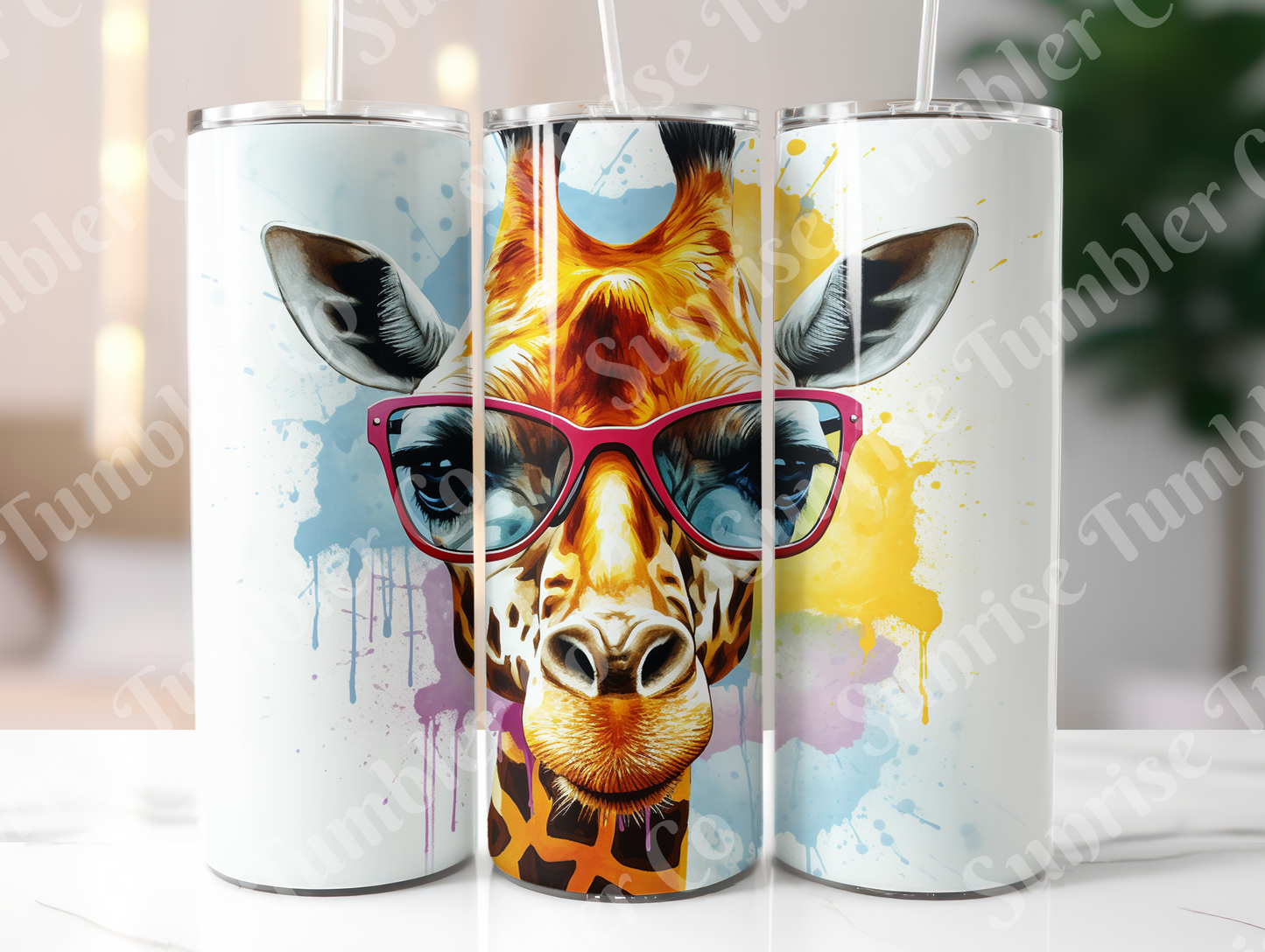Giraffe Variety - 20oz and 30oz Tumblers (Glow In The Dark Green And Blue Available)