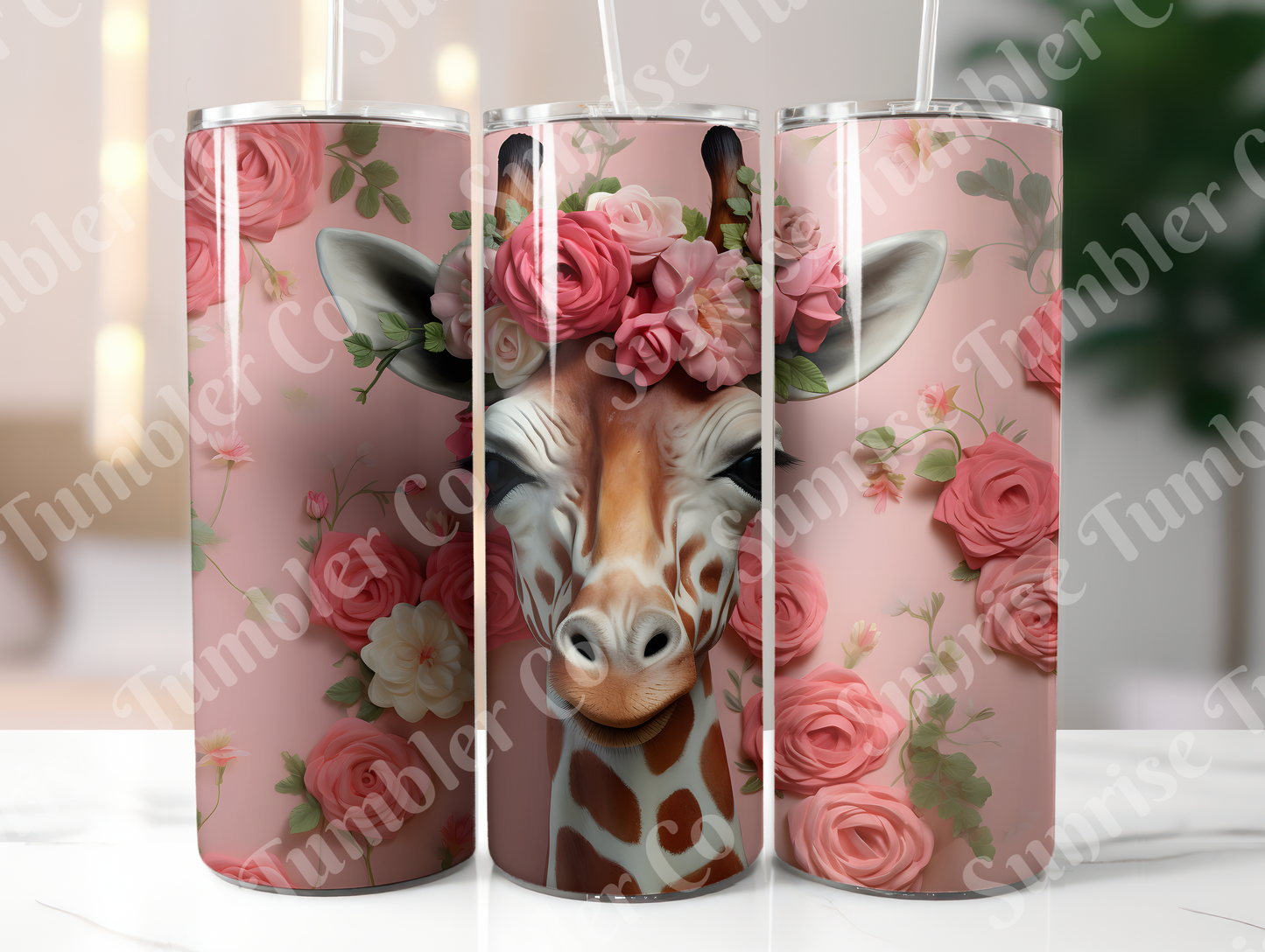 Giraffe Variety - 20oz and 30oz Tumblers (Glow In The Dark Green And Blue Available)