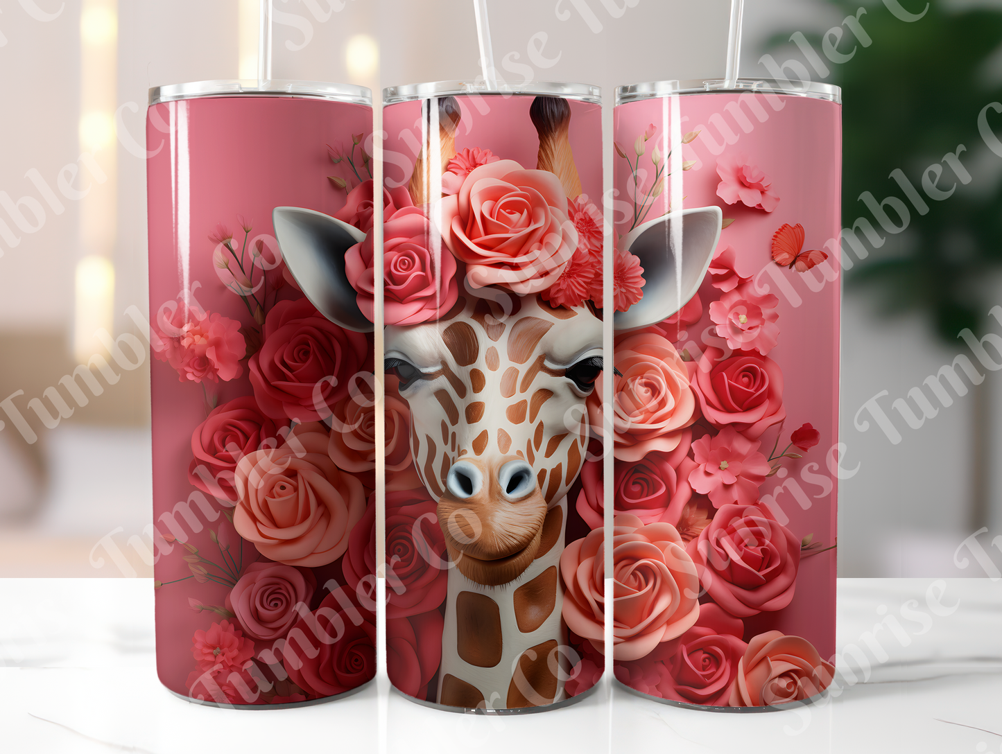 Giraffe Variety - 20oz and 30oz Tumblers (Glow In The Dark Green And Blue Available)