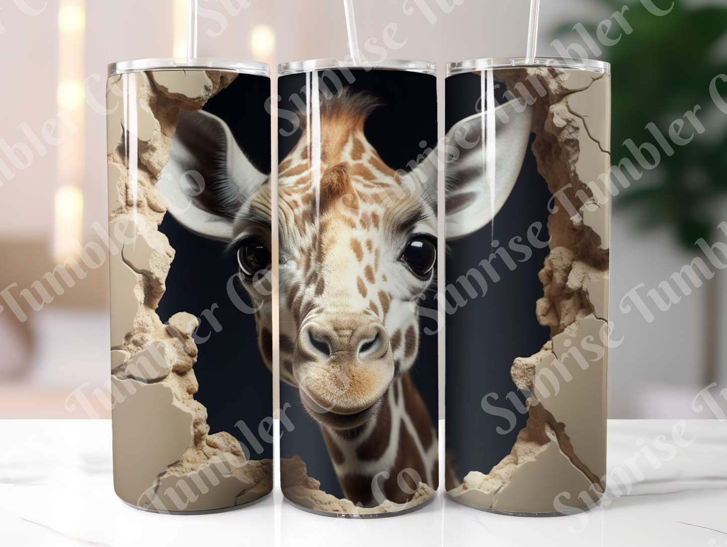 Giraffe Variety - 20oz and 30oz Tumblers (Glow In The Dark Green And Blue Available)