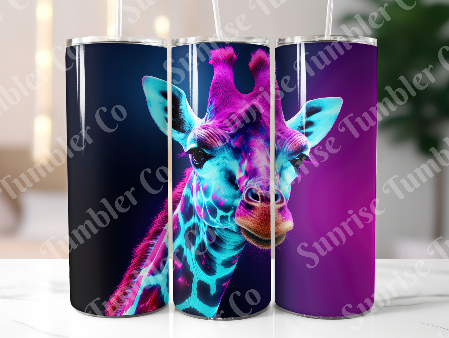 Giraffe Variety - 20oz and 30oz Tumblers (Glow In The Dark Green And Blue Available)
