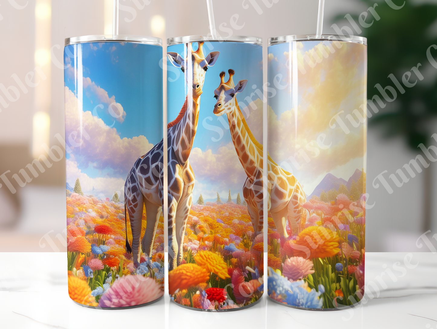 Giraffe Variety - 20oz and 30oz Tumblers (Glow In The Dark Green And Blue Available)
