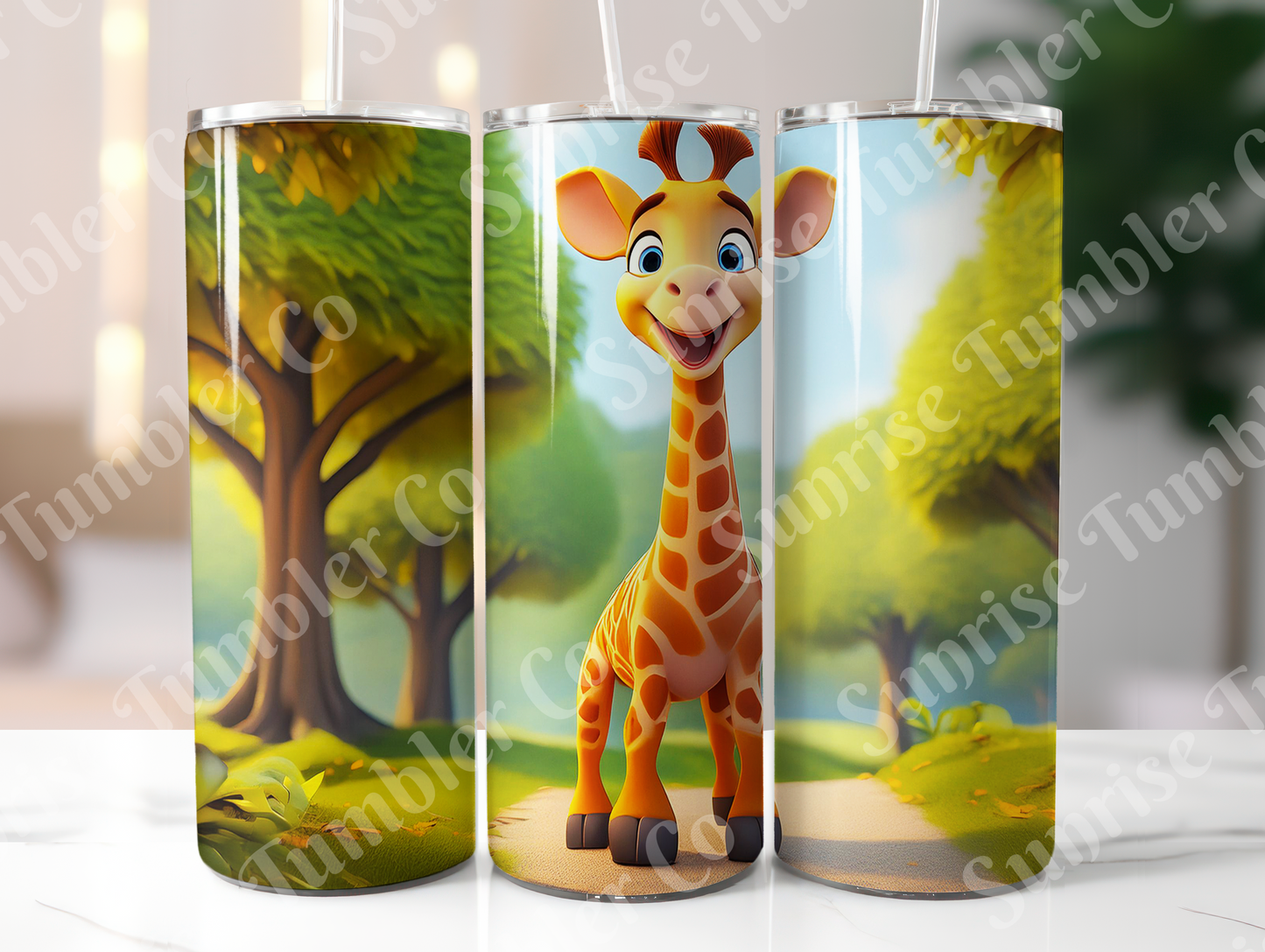 Giraffe Variety - 20oz and 30oz Tumblers (Glow In The Dark Green And Blue Available)