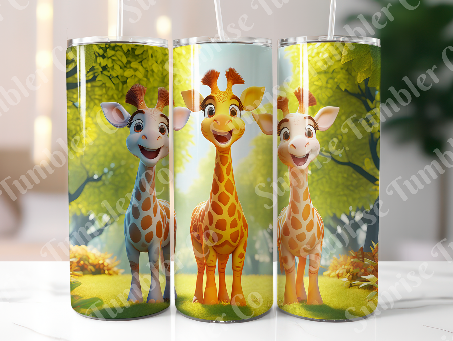 Giraffe Variety - 20oz and 30oz Tumblers (Glow In The Dark Green And Blue Available)