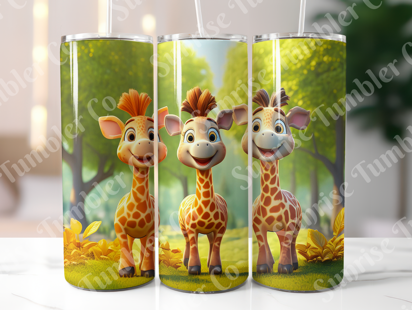 Giraffe Variety - 20oz and 30oz Tumblers (Glow In The Dark Green And Blue Available)