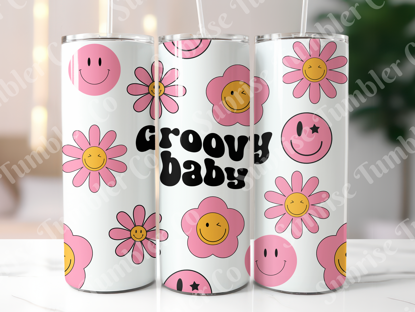 Hippie & Retro Art Variety Part 1 - 20oz and 30oz Tumblers (Glow In The Dark Green And Blue Available)